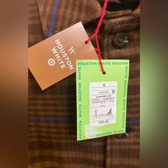 NEW Houston White Adult Unisex Button Up Winter Wool Pea Coat Jacket Size Small - Picture 9 of 11